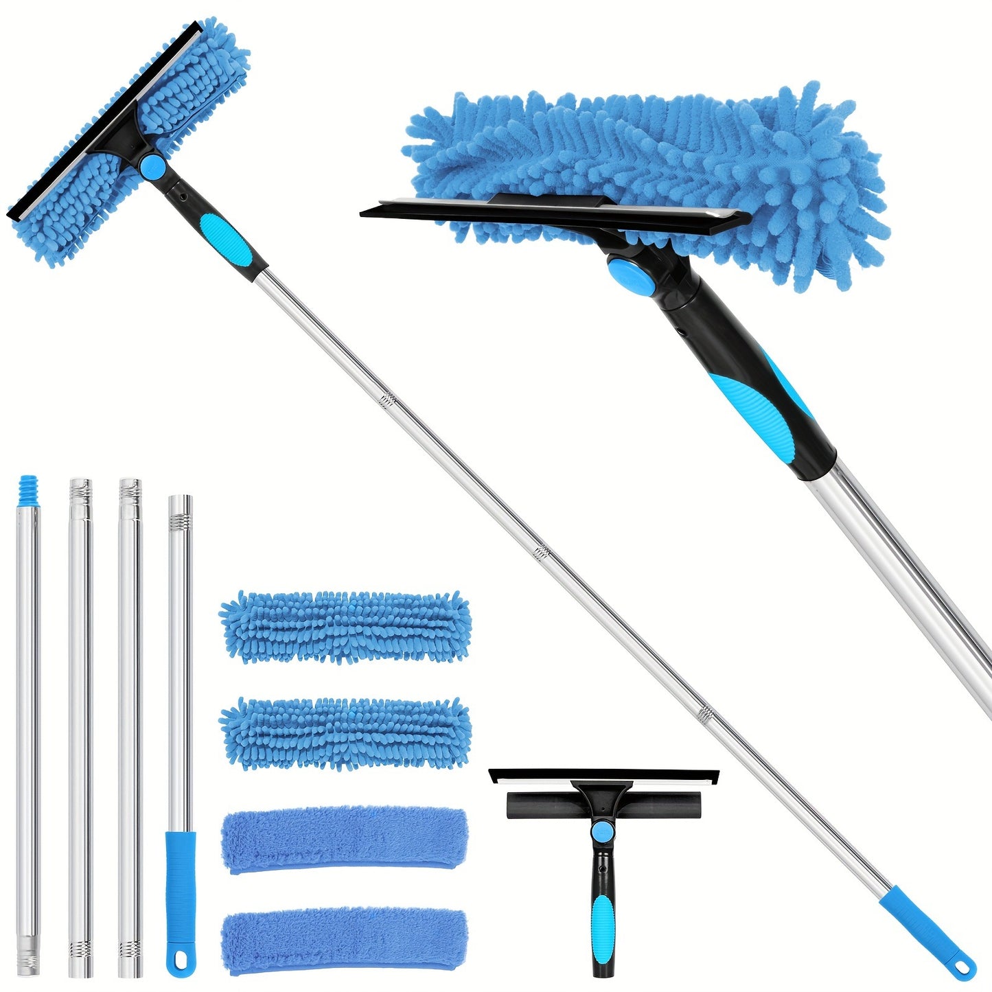 Two-in-one Glass Squeegee High-rise Glass Wiper Cleaning Housekeeping Cleaning Tools
