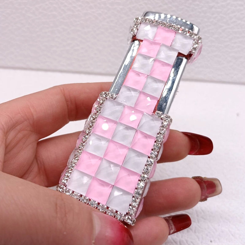 Diamond-encrusted Ladies Windproof Inflatable Lighter Straight Creative